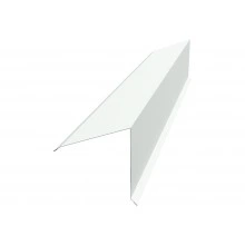 Планка конька односкатной кровли 160х160 Grand Line 0,5 ПЭ с пленкой RAL 9003 сигнальный белый (3м)