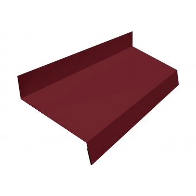 Отлив Grand Line простой 70 мм 0,5 ПЭ с пленкой RAL 3005 красное вино (3м) — 751307