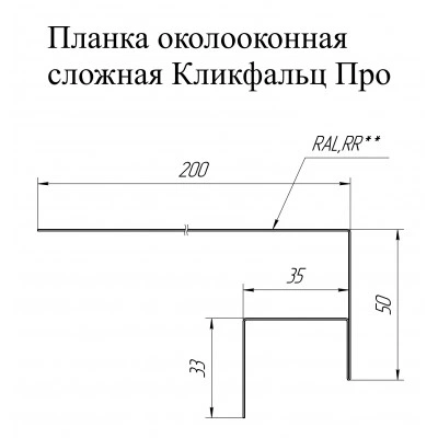 Планка околооконная сложная Кликфальц Про Grand Line 0,5 ПЭ с пленкой RAL 9003 сигнальный белый (2м) — 751582 Планка околооконная сложная Кликфальц Про Grand Line 0,5 ПЭ с пленкой RAL 9003 сигнальный белый (2м) — 751582