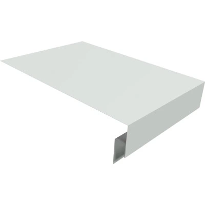 Планка околооконная сложная фальц Grand Line 0,5 ПЭ с пленкой RAL 9003 сигнальный белый (2м) — 751584