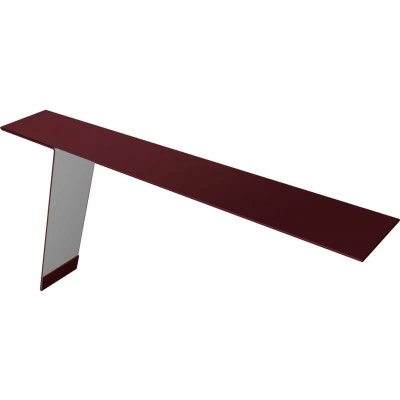 Карнизная планка фальц 130х80 Grand Line 0,5 ПЭ с пленкой RAL 3005 красное вино (2м) — 751964