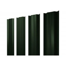 Штакетник М-образный B с прямым резом Grand Line 0,5 Сатин матовый ТХ RAL 6020 хромовая зелень