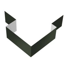 Угол внешний асимметричный фибросайдинга Grand Line 0,5 Сатин матовый ТХ RAL 6020 хромовая зелень (3м)