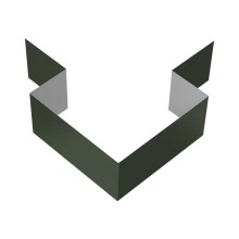Угол внешний симметричный фибросайдинга Grand Line 0,5 Сатин матовый ТХ RAL 6020 хромовая зелень (2м)