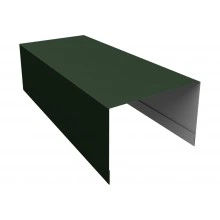 Планка боковая для забора из сайдинга ЭкоБрус Grand Line 0,5 Сатин матовый ТХ RAL 6020 хромовая зелень (2,06м)