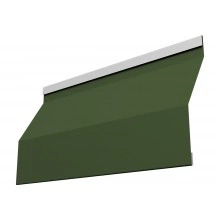 Ламель забора жалюзи Милан Слим Grand Line 0,5 Сатин матовый ТХ RAL 6020 хромовая зелень