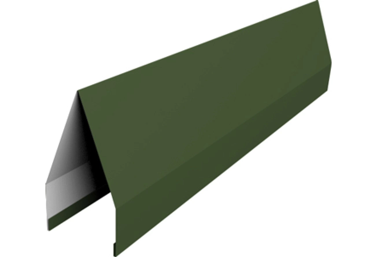 Ламель забора жалюзи Токио новый Grand Line 0,5 Сатин матовый ТХ с пленкой RAL 6020 хромовая зелень