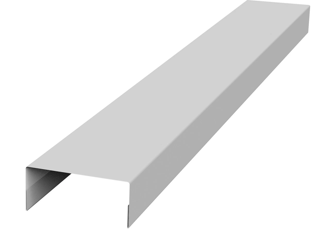 Крышка 30х15 для забора жалюзи Техас Grand Line 0,45 Drap ТХ RAL 7047 телегрей 4 (3м)
