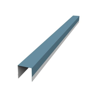 Планка вертикальная обратная для горизонтального монтажа штакетника Grand Line 0,45 Drap ТХ RAL 5024 пастельно-синий (2м) — 756132