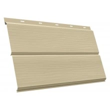 Сайдинг металлический ЭкоБрус новый 3D Grand Line 0,45 Drap ТХ с пленкой RAL 1015 светлая слоновая кость