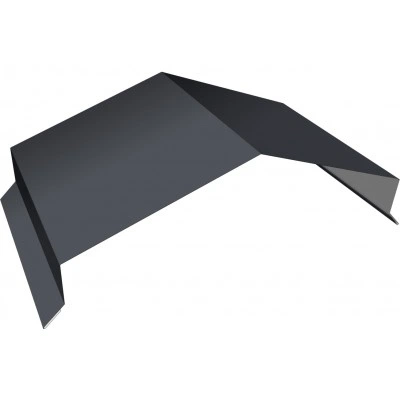 Парапетная крышка угольная 390мм Grand Line 0,45 Drap СТ слим RAL 7024 мокрый асфальт (2м) — 759489 Парапетная крышка угольная 390мм Grand Line 0,45 Drap СТ слим RAL 7024 мокрый асфальт (2м) — 759489