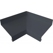Угол отлива Grand Line внутренний 70 мм 0,45 Drap СТ слим с пленкой RAL 7024 мокрый асфальт