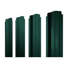 Штакетник П-образный B фигурный Grand Line 0,45 ПЭ слим RAL 6005 зеленый мох