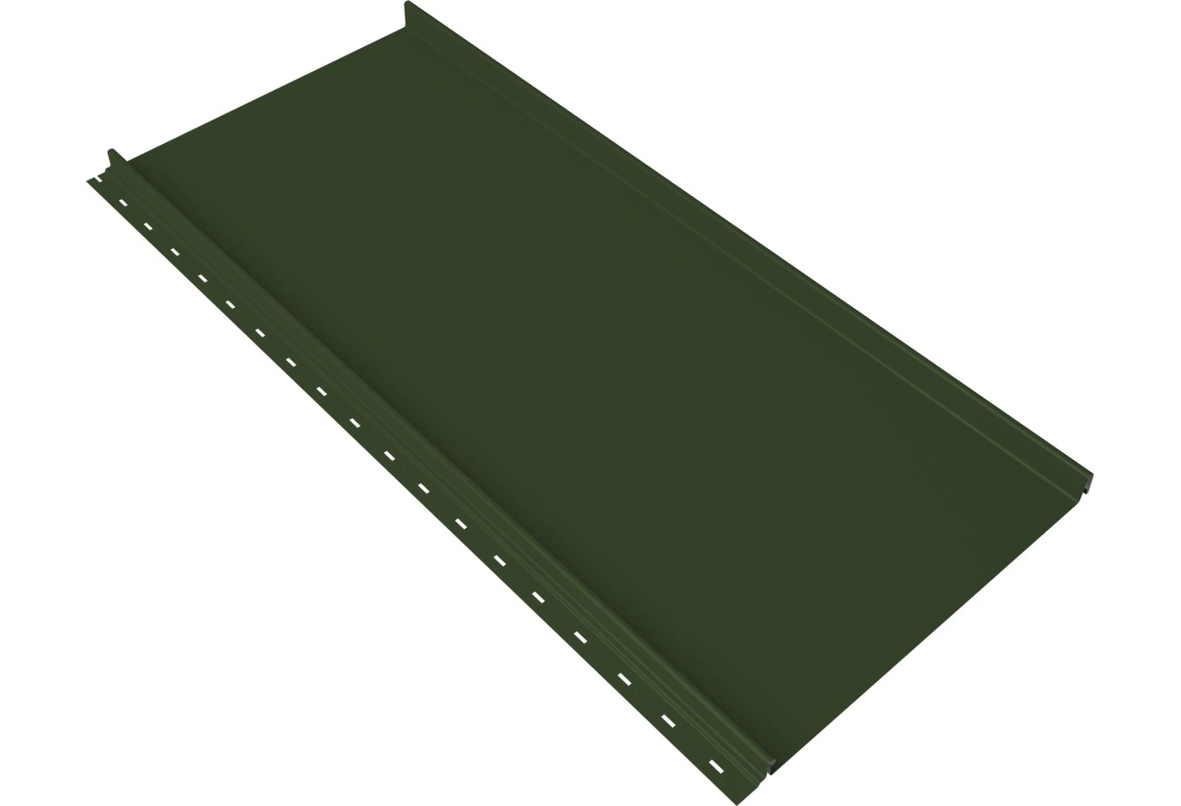 Кликфальц Мини Grand Line 0,5 Сатин матовый ТХ с пленкой на замках RAL 6020 хромовая зелень
