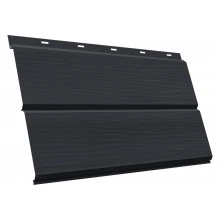 Сайдинг металлический ЭкоБрус новый 3D Grand Line 0,5 Drap RAL 7024 мокрый асфальт