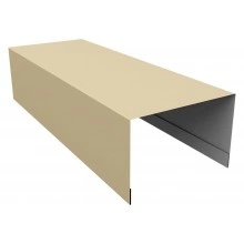 Крышка для забора из сайдинга Квадро Брус, Вертикаль Grand Line 0,45 Drap ТХ RAL 1015 светлая слоновая кость (3м)
