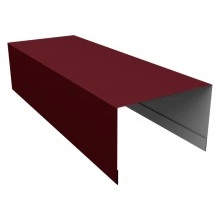 Крышка для забора из сайдинга Квадро Брус, Вертикаль Grand Line 0,4 ПЭ RAL 3005 красное вино (3м)