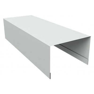 Крышка для забора из сайдинга Квадро Брус, Вертикаль Grand Line 0,45 ПЭ двухсторонний RAL 9003 сигнальный белый (3м) — 762179