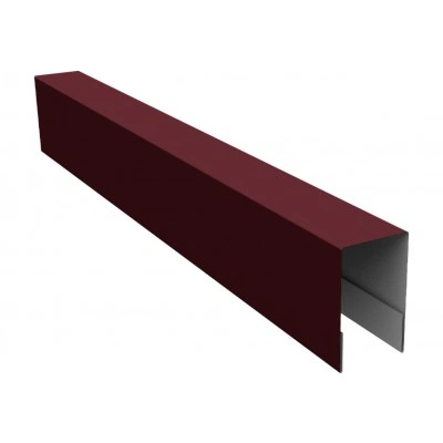 Планка боковая для забора из сайдинга Квадро Брус, Вертикаль Grand Line 0,7 ПЭ RAL 3005 красное вино (3м) — 762668 Планка боковая для забора из сайдинга Квадро Брус, Вертикаль Grand Line 0,7 ПЭ RAL 3005 красное вино (3м) — 762668