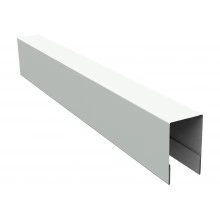 Планка боковая для забора из сайдинга Квадро Брус, Вертикаль Grand Line 0,5 ПЭ RAL 9003 сигнальный белый (2,5м)