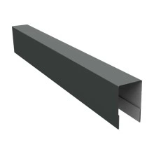 Планка боковая для забора из сайдинга Квадро Брус, Вертикаль Grand Line 0,45 ПЭ RAL 7005 мышино-серый (3м)