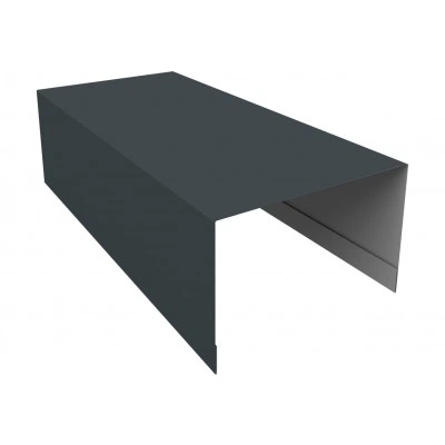 Крышка для забора из сайдинга Блок-хаус новый Grand Line 0,45 Drap RAL 7016 антрацитово-серый (3м) — 762780