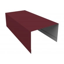Крышка для забора из сайдинга Блок-хаус новый Grand Line 0,5 Сатин матовый ТХ RAL 3005 красное вино (3м)