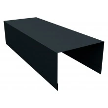 Крышка для забора из сайдинга Квадро Брус, Корабельная доска, ЭкоБрус новый Grand Line 0,5 Velur RAL 7016 антрацитово-серый (3м)