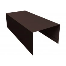 Крышка для забора из сайдинга ЭкоБрус Grand Line 0,45 Drap TwinColor RAL 8017 шоколад (3м)