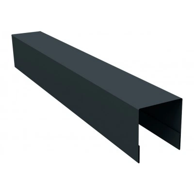 Планка боковая для забора из сайдинга Блок-хаус новый Grand Line 0,5 Velur RAL 7016 антрацитово-серый (3м) — 764585 Планка боковая для забора из сайдинга Блок-хаус новый Grand Line 0,5 Velur RAL 7016 антрацитово-серый (3м) — 764585