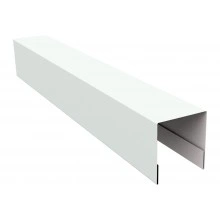 Планка боковая для забора из сайдинга Блок-хаус новый Grand Line 0,4 ПЭ RAL 9003 сигнальный белый (2,5м)