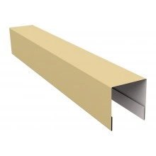 Планка боковая для забора из сайдинга Блок-хаус новый Grand Line 0,4 ПЭ RAL 1014 слоновая кость (2,5м)