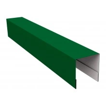 Планка боковая для забора из сайдинга Блок-хаус новый Grand Line 0,45 ПЭ RAL 6002 лиственно-зеленый (2,5м)
