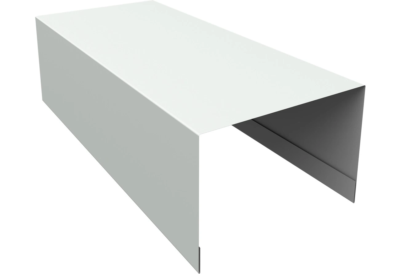 Планка боковая для забора из сайдинга ЭкоБрус Grand Line 0,45 Drap ТХ RAL 9003 сигнальный белый (3м)