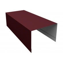 Планка боковая для забора из сайдинга ЭкоБрус Grand Line 0,7 ПЭ RAL 3005 красное вино (2,5м)