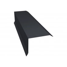 Торцевая планка 80х100 Grand Line 0,7 ПЭ слим с пленкой RAL 7024 мокрый асфальт (3м)