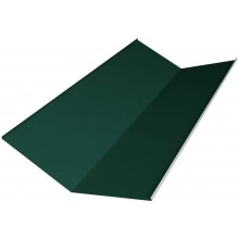 Планка ендовы нижней 300х300 Grand Line 0,5 ПЭ слим с пленкой RAL 6005 зеленый мох (3м)