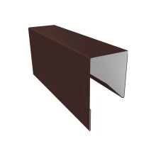 Планка П-образная заборная 17 Grand Line 0,5 ПЭ слим с пленкой RAL 8017 шоколад (3м)