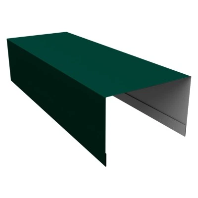 Крышка для забора из сайдинга Квадро Брус, Корабельная доска, ЭкоБрус новый Grand Line 0,5 ПЭ слим RAL 6005 зеленый мох (2,5м) — 768197