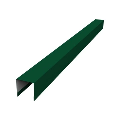 Планка вертикальная лицевая для забора жалюзи Палермо Grand Line 0,5 ПЭ слим RAL 6005 зеленый мох (1,8м) — 768807