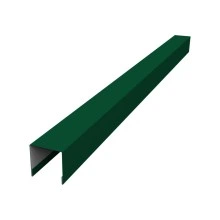 Планка вертикальная лицевая для забора жалюзи Палермо Grand Line 0,5 ПЭ слим RAL 6005 зеленый мох (2,5м)