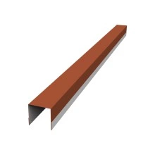 Планка вертикальная обратная для забора жалюзи Палермо Grand Line 0,5 ПЭ слим RAL 8017 шоколад (3м)