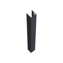 Стойка для забора жалюзи Техас Grand Line для монтажа без крепежного вкладыша 0,45 ПЭ RAL 7024 мокрый асфальт (2м)