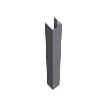 Стойка для забора жалюзи Техас Grand Line для монтажа без крепежного вкладыша 0,7 ПЭ RAL 7004 сигнальный серый (2,5м)