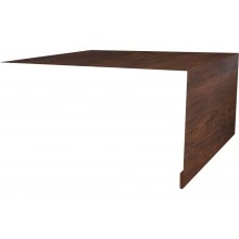 Планка околооконная простая 250х75 Grand Line 0,4 Принт Премиум Бразильская вишня темная Фреш TwinColor (3м)