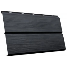 Сайдинг металлический ЭкоБрус 3D Grand Line 0,45 Drap ТР слим с пленкой RAL 7024 мокрый асфальт