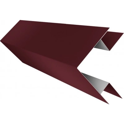 Угол внешний сложный 75х75 Grand Line 0,45 ПЭ слим с пленкой RAL 3005 красное вино (2м) — 776006 Угол внешний сложный 75х75 Grand Line 0,45 ПЭ слим с пленкой RAL 3005 красное вино (2м) — 776006