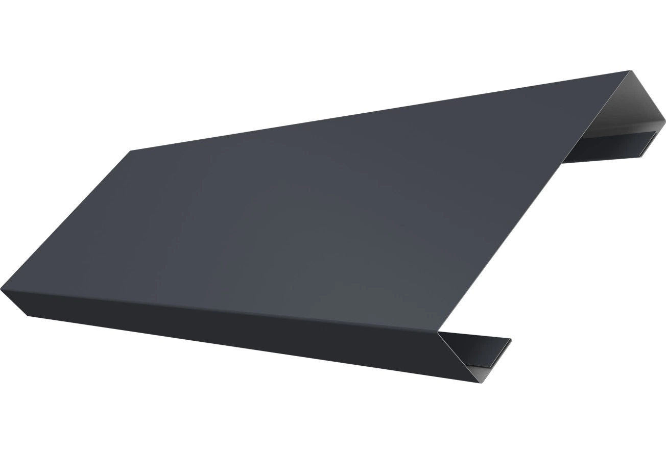 Ламель лицевая 100 забора жалюзи Техас Grand Line 0,45 Drap ТХ RAL 7024 мокрый асфальт