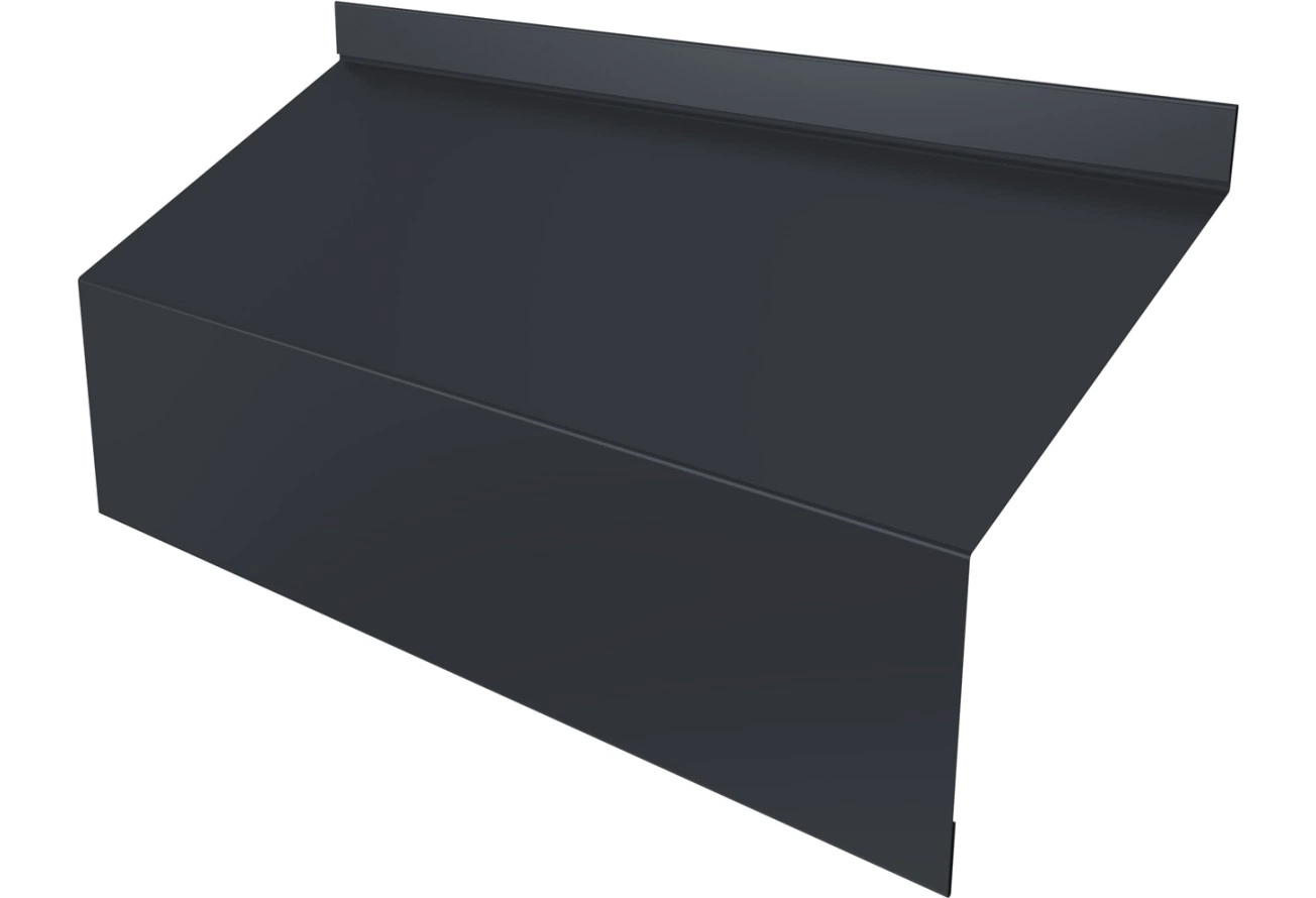 Ламель забора жалюзи Милан/Милан новый стартовая/финишная для калиток и ворот Grand Line 0,5 ПЭ RAL 7024 мокрый асфальт