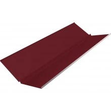 Планка ендовы нижней с компенсатором Grand Line 0,45 Drap СТ RAL 3005 красное вино (2м)